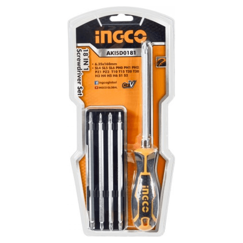 Ingco AKISD0181 18in1 Screwdriver Set - KHM Megatools Corp. Ingco AKISD0181 18in1 Screwdriver Set - KHM Megatools Corp.